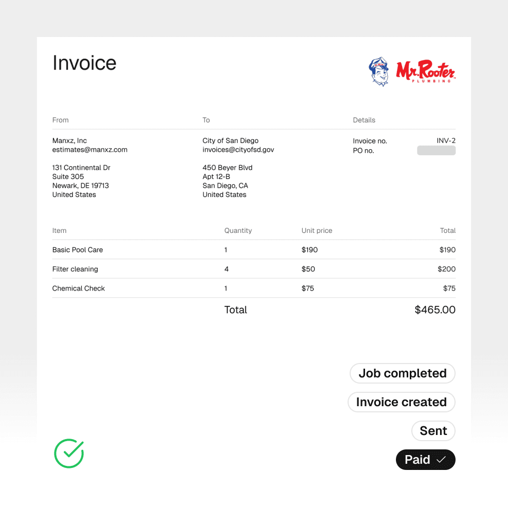 Invoice preview